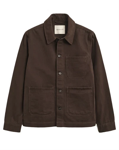 Gant - Twill Overshirt - Black Brown 